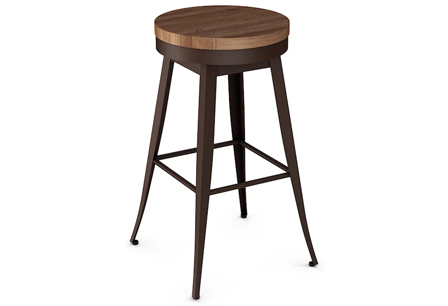 Industrial - Amisco 30" Grace Swivel Bar Stool by Amisco at Esprit Decor Home Furnishings